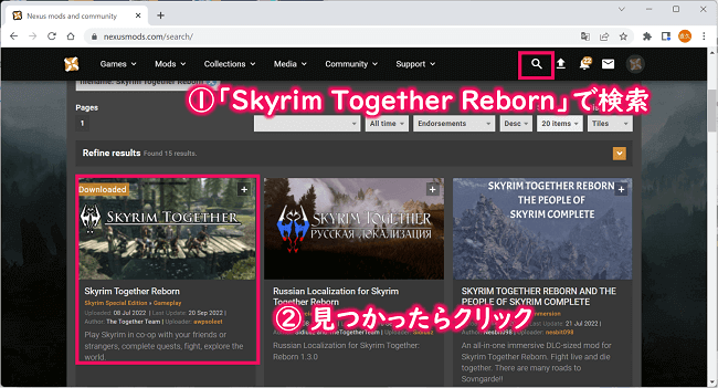 Skyrim Together Rebornで検索