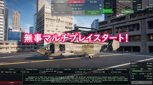 Nuclear Option用サーバーにログイン完了